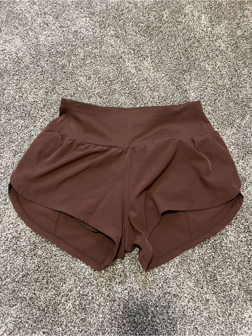 Women’s Brown High-Waist Active Shorts